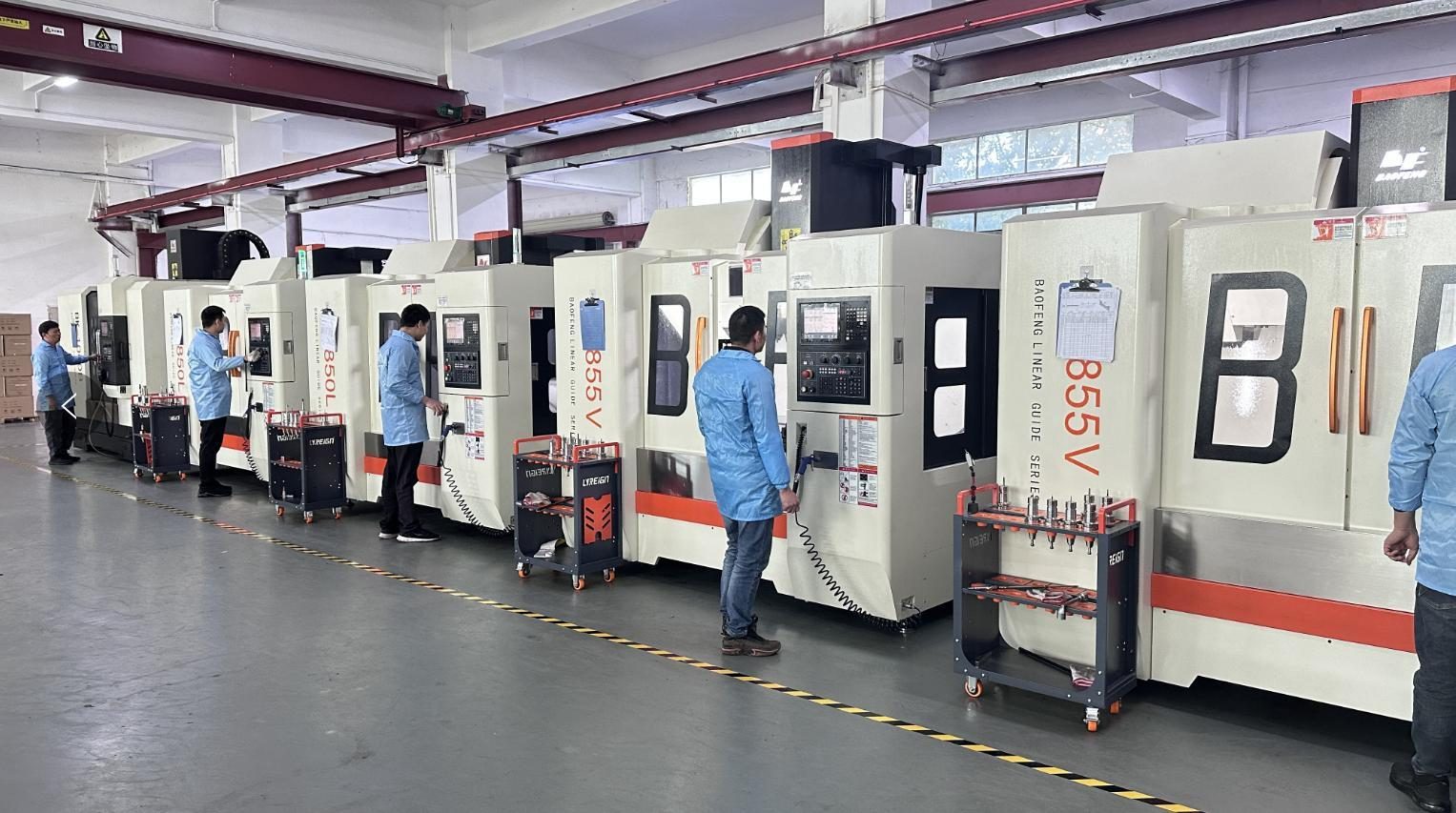 In-house mold workshop with CNC machines